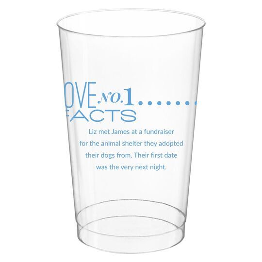 Just the Love Facts Clear Plastic Cups